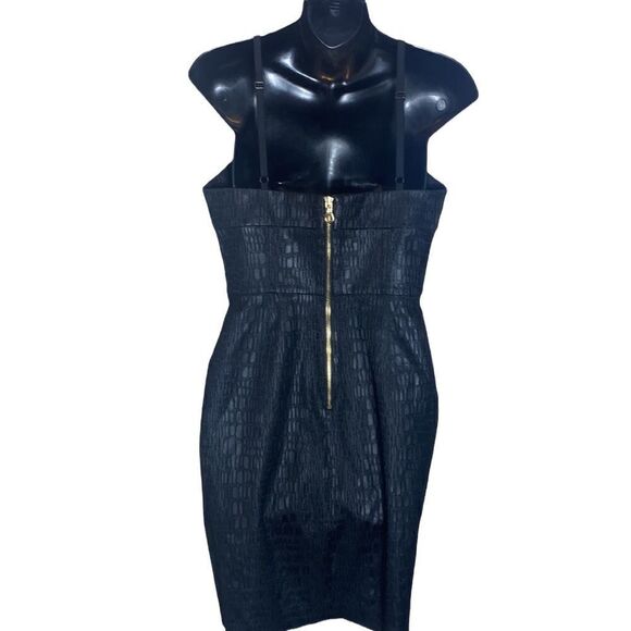 JAYGODFREY mini dress 8 reptile alligator black textured sexy dark romantic - Picture 7 of 9